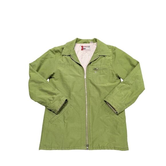 Vintage Levi's Original Styled for Women Green Coat Zip Up Women's Size Small - Picture 1 of 6